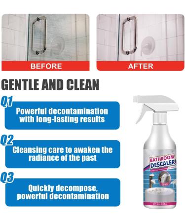 Imgjsx Bathroom Descaler Spray bathroom descaler stubborn stains cleaner Bathroom Descaler allzweckreiniger spray F r Badezimmer All Purpose Rinse Cleaning Foam For Bathroom (1pcs) - Buy Online on GoSupps.com