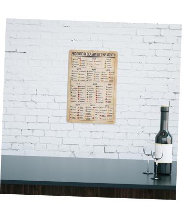 Hemoton Vintage Plant Infographic Metal Decor Produce in Season by The Month Kitchen Posters Listing Product - Buy Online on GoSupps.com