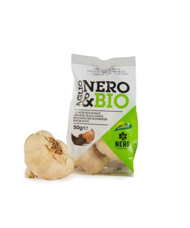 NERO FERMENTO NB Organic black garlic produced with garlic from Voghiera D.O.P. 50 gr (2 ampoules), Made in Italy, Unpreserved