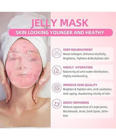 Kit de 6 Masque Facial en Poudre Masque Hydrogel Peel Off Premium Modeling Peel-Off Jelly Mask Face Care Rubber Mask Hydratant et Nourrissant pour une Peau Lumineuse et Douce - Buy Online on GoSupps.com