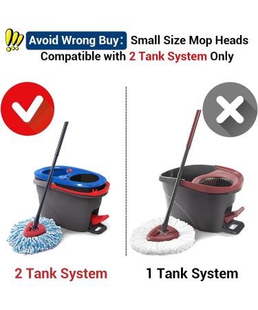 MXZONE 4 Pack Spin Mop Head Replacement for EasyWring RinseClean Mop - Microfiber Blue 4pcs - Buy Online on GoSupps.com