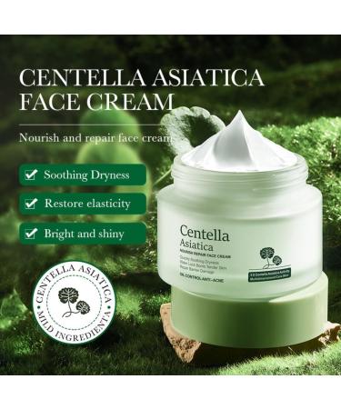 Centella Cream 50g - 5X Centella Asiatica Activity Quick Soothing Dryness Tender Skin Repair Barrier Damage Anti-Acne Hydrating Organic Centella Face Cream - Buy Online on GoSupps.com