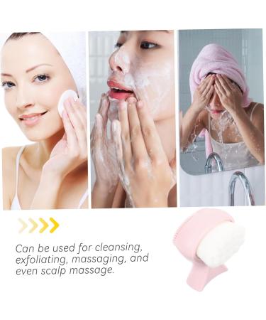POPETPOP Double-sided Silicone Facial Cleansing Brush Manual Facial Scrubber Facial Wash Brush Cleaning Brush Facial Tools Facial Exfoliator Face Man-made Fiber Plastic Beauty Tools - Buy Online on GoSupps.com