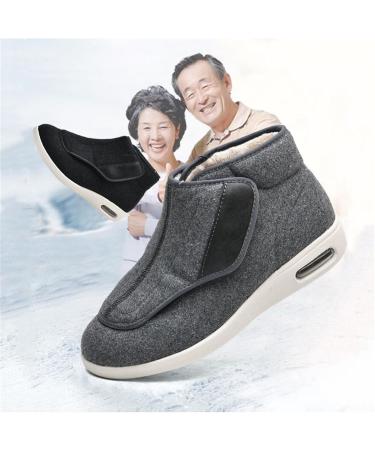 Men's Orthopedic Diabetic Shoes - Winter Wool Adjustable Straps Lightweight Comfy Extended Widths for Swollen Feet - Plantar 8 Gris - Buy Online on GoSupps.com
