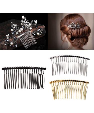 XISAOK Bridal Wedding Veil Combs | Metal Wire Hair Clip with 20 Teeth | Bridal Hair Accessories - Buy Online on GoSupps.com