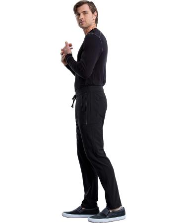 Cherokee iFlex Men's Scrubs Pant - Tapered Leg Drawstring Cargo CK006, Black (Medium) - Buy Online on GoSupps.com