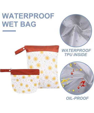 Maeau 2-Piece Reusable Wetbag Set - Waterproof Fabric Diaper Bags & Organizers for Baby Gym & Kindergarten (20x28cm + 32x40cm) - Buy Online on GoSupps.com