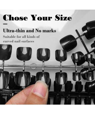 240pc Black False Toe Nails - Full Cover Short Square Press on Toenails for Women - Buy Online on GoSupps.com