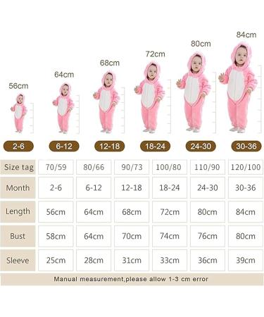 COOKY.D Baby Hooded Romper | Winter Flannel Jumpsuit Pajamas | 18-24 Months Rabbit Design - Buy Online on GoSupps.com