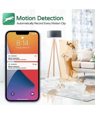 Pet Monitoring Camera Dog Treat Dispenser - CENGCEN Wifi HD Camera with Two-Way Audio, Remote Tossing, and Night Vision - Wall Mounted, App Compatible with Android/iOS - Buy Online on GoSupps.com
