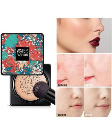 PICKX Mushroom Head Air Cushion CC Cream Concealer Full Coverage Foundation Moisturizing Concealer Makeup Base Lasting Brightening Liquid Foundation for All Skin Even Skin Tone (A-2PC) 1 g (Pack of 1) A-2PC - Buy Online on GoSupps.com