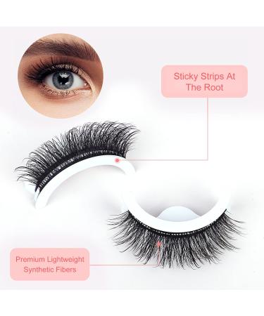 4PCs Self-Adhesive Reusable Eyelashes for Natural, Long Style - Easy Stick-On Lashes - Buy Online on GoSupps.com