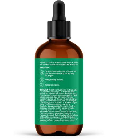 Botanic Hearth Rosemary Mint & Hair Scalp Strengthening Oil - 60 ml | Natural Hair Growth & Scalp Treatment | Nourishing & Strengthening Essential Oils for Thicker Healthier Hair Rosemary mint oil - Buy Online on GoSupps.com