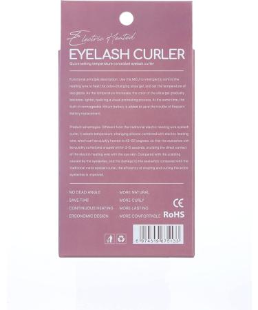 MLEN DIARY Heated Eyelash Curler Portable Electric Eyelash Curler Long-Lasting Quick Professional Eyelash Curler with Heating Silicone Pads for Makeup - Pink - Buy Online on GoSupps.com