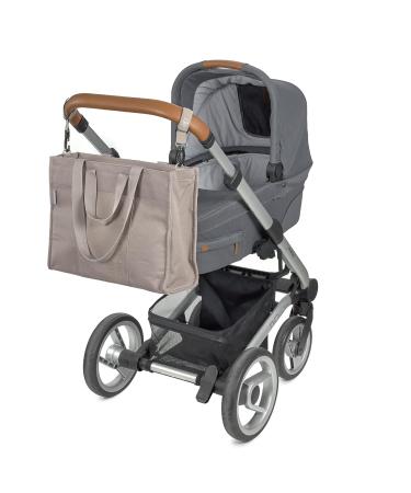 L SSIG Eco-Friendly Baby Changing Bag with Mat & Stroller Attachment - GRE Tote Up Bag in Taupe | Shop Sustainable Baby Gear - Buy Online on GoSupps.com