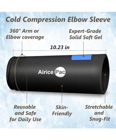 AiricePac Elbow Ice Pack for Tendonitis and Ice Pack Wrap Sleeve for Tennis Elbow & Golfers Arm Ice Pack for Injuries Reusable Calf Cold Compression for Pain Relief - Buy Online on GoSupps.com