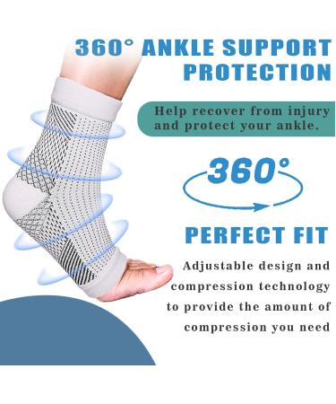 2 Pair Neuropathy Socks for Pain Relief - Soothe Plantar Fasciitis & Neuropathy - Comprex Ankle Sleeves for Men & Women (XXL Black - Buy Online on GoSupps.com