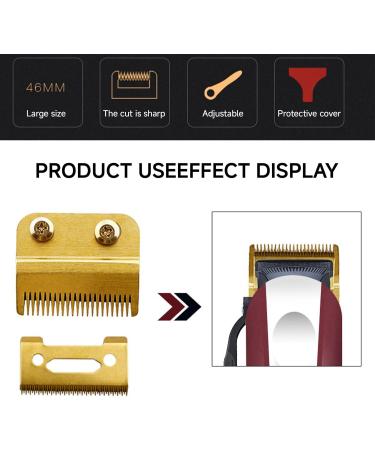 New Upgrade Gold Oneblade Replacement Blade for Wahl Clippers Durable Stainless Steel Wahl Clipper Blades Wear-Resistant for Barbers and Family - Compatible with 8148 8504 1919 2241 2240 8591 - Buy Online on GoSupps.com