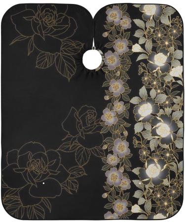 Shop Waterproof Barber Cape - Rose Flower & Cheetah Haircut Bib for Men & Women - Unisex Hair Cutting Cape - Buy Online on GoSupps.com