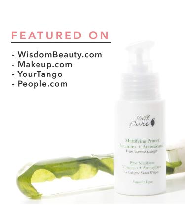 100% PURE Mattifying Face Primer - Plumping Makeup Base & Moisturizer with Anti-Aging Seaweed Collagen for Flawless Smooth Skin - Long-Lasting Matte Pore Diminishing - 1 oz - Buy Online on GoSupps.com