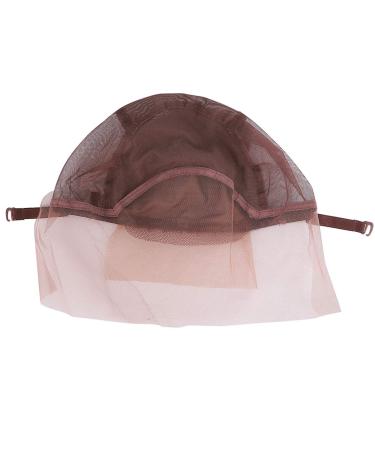 Healifty wig caps made of lace glue -free wig cap elastic breathable Swiss network power network hair network with adjustable straps for the production of wigs brown 18x16x0.6 cm (pack of 1) brown