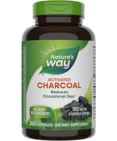 Nature's Way Charcoal Activated 280 mg 360 Capsules