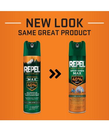 Repel Insect Repellent Sportsman Max 40% DEET Aerosol Spray (2 Pack) - Long-Lasting Protection from Mosquitoes, Ticks, and Gnats - 6.5 fl oz - Buy Online on GoSupps.com