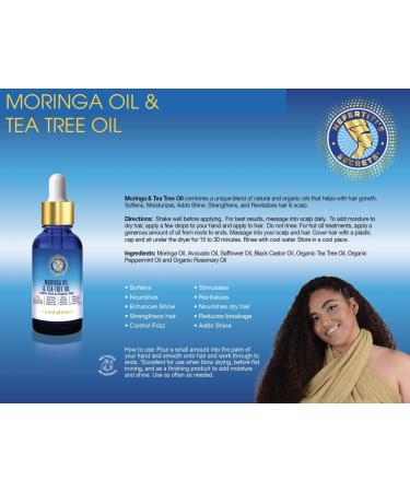 Nefertiti's Secrets Natural Moringa & Tea Tree Oil - 100% Pure for Hair & Scalp Revitalization - Relaxation & Skin Therapy - 2 Oz / 60 mL - Buy Online on GoSupps.com