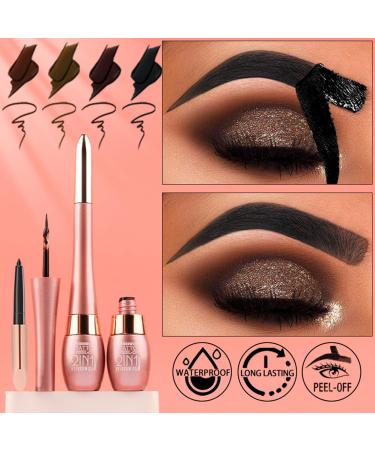 Bosuya Waterproof 2in1 eyebrow pencil & color gel eyebrow color duo smearresistant longlasting durability with 01 - Buy Online on GoSupps.com