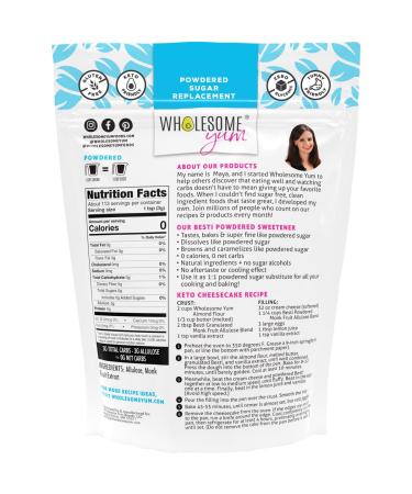 Wholesome Yum Besti Natural Powdered Sugar Substitute - 12 Oz. - Buy Online on GoSupps.com