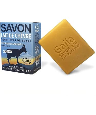  Gaiia Gaiia - 3 x Organic Goat's Milk Soap for Sensitive Skin - Superfatted and Glycerinated - Handcrafted Cold Process Soap - Almond - Made in France 150g (3) - Buy Online on GoSupps.com