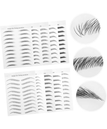 NOLITOY 20 sheets Temporary Hair-like Eyebrow Eyebrows Stickers Brow False Waterproof D Tattoos Imitation 21.5X14cmx2pcs Blackx2pcs - Buy Online on GoSupps.com