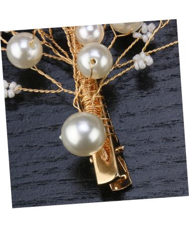 DOITOOL 1 Pair Pearl Hairpins Wedding Headdress Bridal Hair Accessories Hair Clips Wedding Headpiece for Bride Pearl Hair Accessories Flower Hairpins Bride Hairpins Modeling Headgear Beads - Buy Online on GoSupps.com