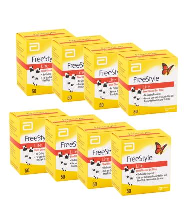 FreeStyle Lite Blood Glucose Test Strips - 50 ct, Pack of 8