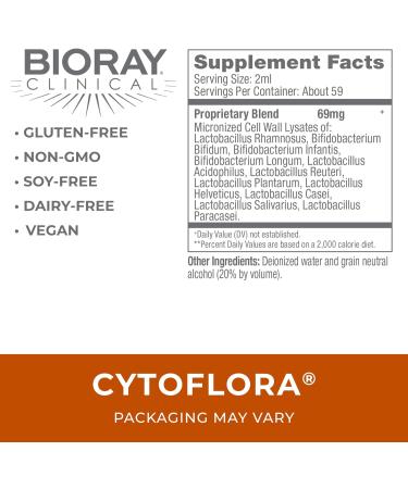 Bioray CytoFlora Probiotic Immunity Tonic 4 fl oz - Boost Digestive & Immune Health - Buy Online on GoSupps.com