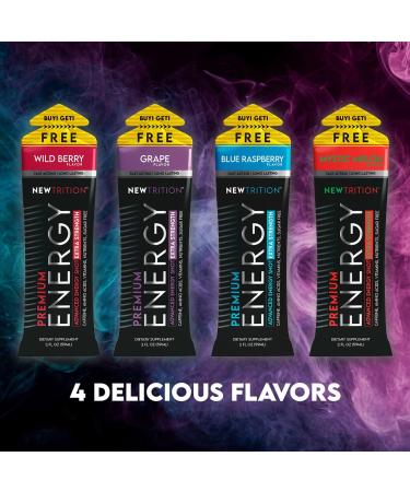 NewTrition Extra Strength Energy Shot 250mg Caffeinated | B-Vitamins & Amino Acids | Long Lasting & Sugar Free | 24-Count - Buy Online on GoSupps.com