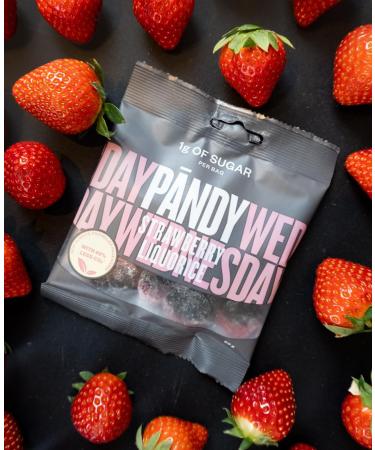 PANDY Candy Strawberry Liquorice 14x50g Bag - Low Sugar, 80 Calories, Bursting Strawberry Flavour Gummies - Buy Online on GoSupps.com