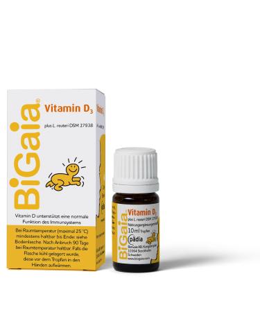 Bigaia drops plus vitamin D3 10ml with natural lactic acid bacterium L. Reuteri to support the intestinal flora for infants from birth