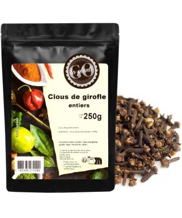Whole Cloves 250 g - LA PLANTIGO A Tasty Choice, Whole Cloves, Superior Quality, Intense Flavor, Bag with Zip, No Dyes, No Ad