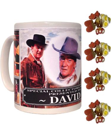 John Wayne Personalised Icon Gift Mug with Sweets - Buy Online on GoSupps.com