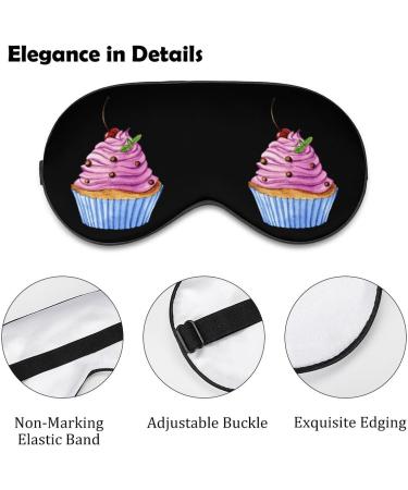 Watercolor Cupcake Sleep Mask | Adjustable Strap | Block Light for Men & Women - Buy Online on GoSupps.com