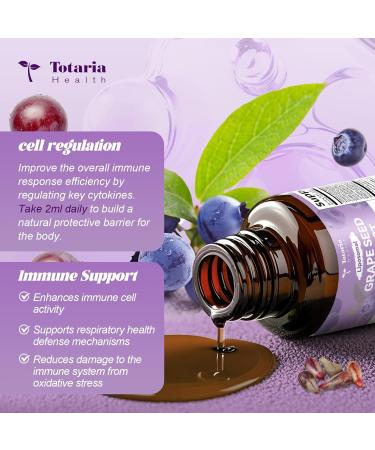 Grape Seed Extract Liquid Drops | High Potency 95% Polyphenols Antioxidant Supplement for Skin, Heart & Immune Support | Vegan, Gluten Free | Alcohol-Free & Non-GMO | 2FL 2 Fl Oz (Pack of 1) - Buy Online on GoSupps.com