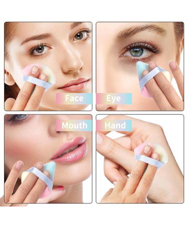 WLLHYF 2Pcs Triangle Powder Puffs Set for Face & Body - Washable Reusable Velour Cotton Puff for Setting Makeup - Multicolor - Buy Online on GoSupps.com