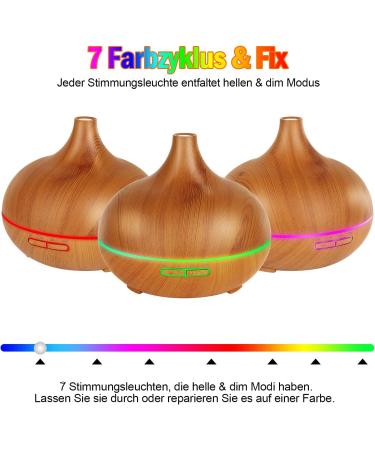 Aroma Diffuser 550ml - BPA-Free Essential Oils Diffuser with 7 LED Lights & Timer Settings for Home Office & Yoga - Buy Online on GoSupps.com