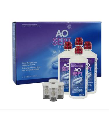 Aosept Plus contact lens care product system pack 4 x 360 ml 360.00 ml (pack of 4) - Buy Online on GoSupps.com