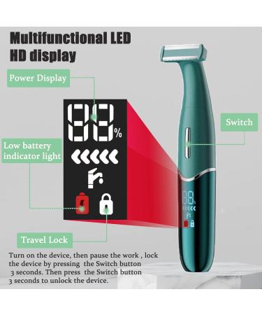 Yeahtop 4 in 1 Waterproof Electric Shaver for Men & Women - Painless Trimmer for Intimate Areas Nose Ears Legs & More - LED Display - Buy Online on GoSupps.com
