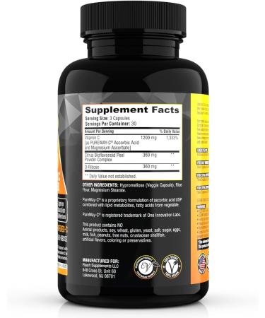 Vitamin C Complex with Bioflavonoids and D-Ribose - Vegan, Gentle on Stomach - Immune Support - 90 Capsules - Buy Online on GoSupps.com