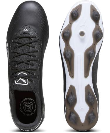 PUMA Unisex King Pro FG/AG Soccer Shoes - Size 42 EU | Black & White | International Shipping Available - Buy Online on GoSupps.com