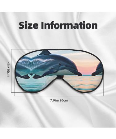 Cute Dolphin Jumping Print Double-Sided Eye Mask Soft and Light Blocking for Enhancing Sleep Quality - Buy Online on GoSupps.com