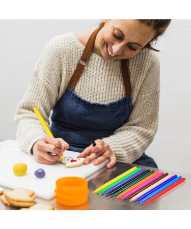 Edible Markers Edible Markers for Cookies Food Coloring Pens 12 Brush Coloring for Drawing Biscuits Cake Decorating Easter Eggs Writing - Buy Online on GoSupps.com